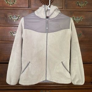 {the north face} Girls Fleece Hooded Zip Up Jacket